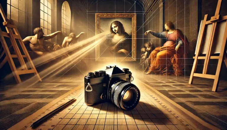 Composição fotográfica inspirada nas técnicas de pintura clássica com uso de luz, sombra e perspectiva